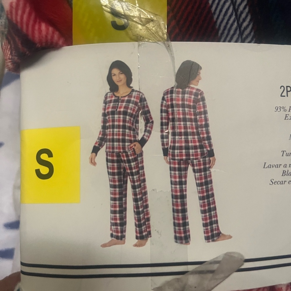 Plaid womens pj Red and Blue